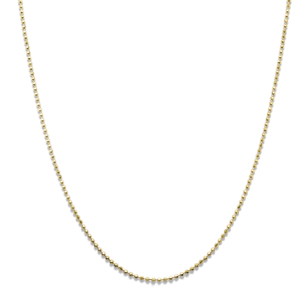 20 in 14K Yellow Gold Bead Chain (1mm)