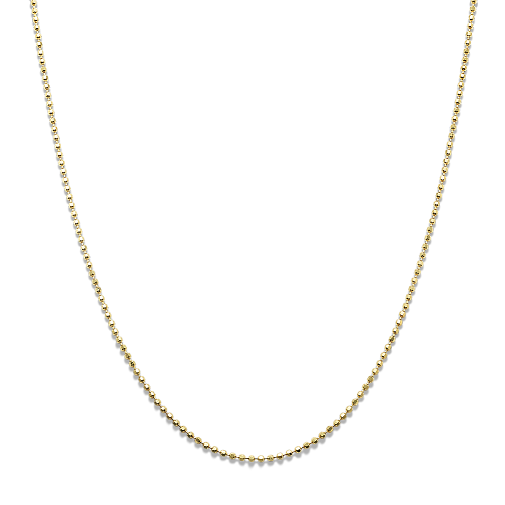 20'' 14K Yellow Gold Bead Chain (1mm)