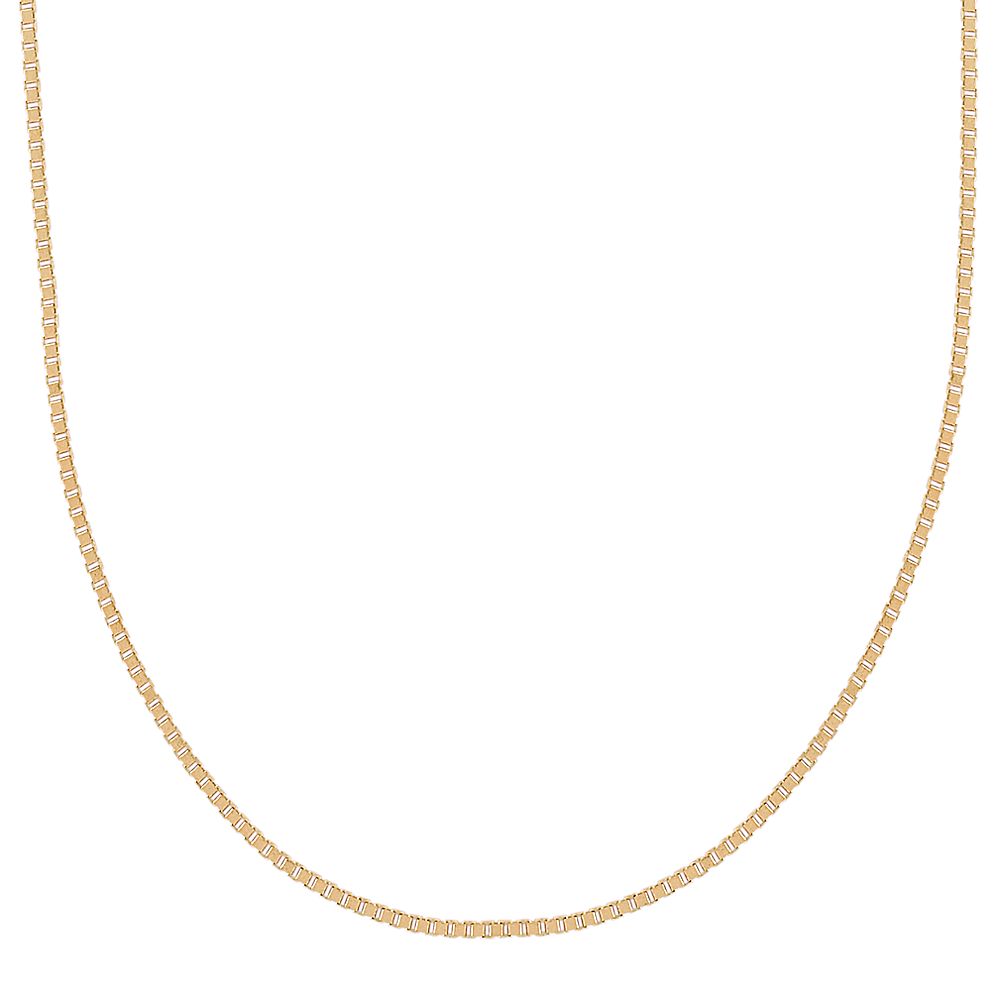 18in 14K Yellow Gold Box Chain (0.6mm)