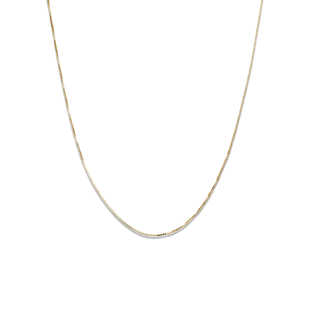 20in 14K Yellow Gold Box Chain (0.6mm)