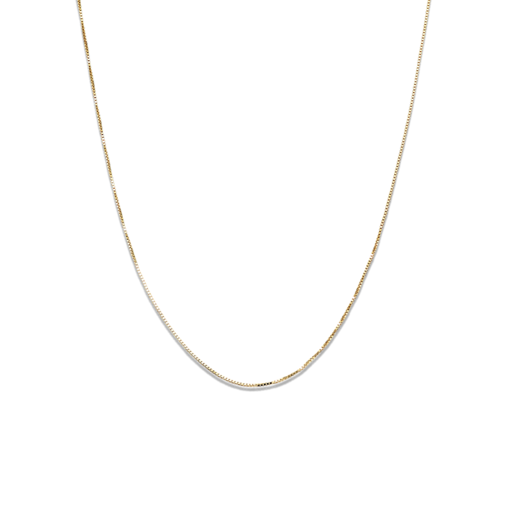 20in 14K Yellow Gold Box Chain (0.6mm)