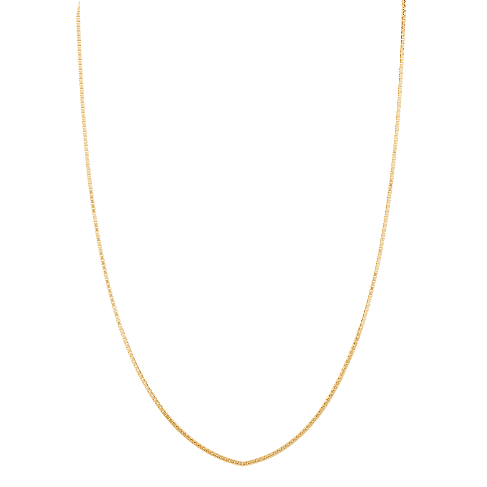 30'' 14k Yellow Gold Box Chain (0.66mm)