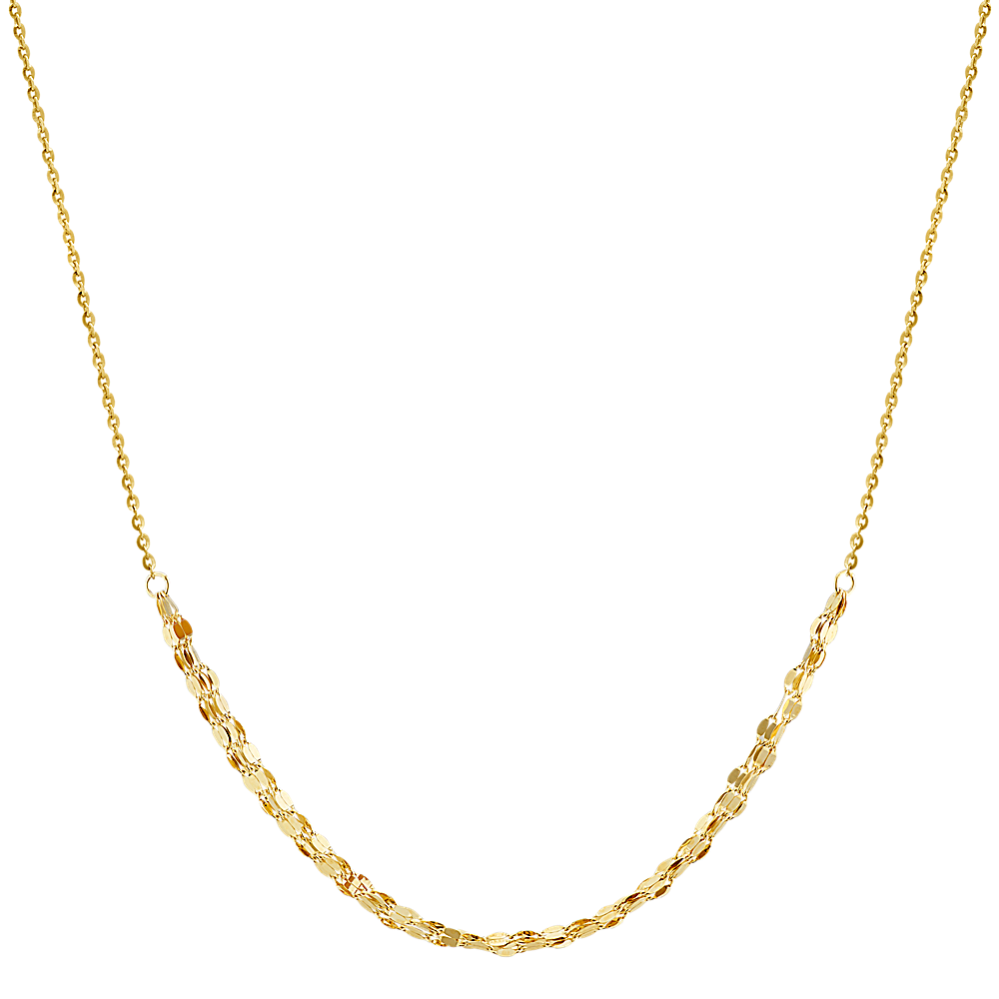 14k Yellow Gold Choker Necklace (16 in)