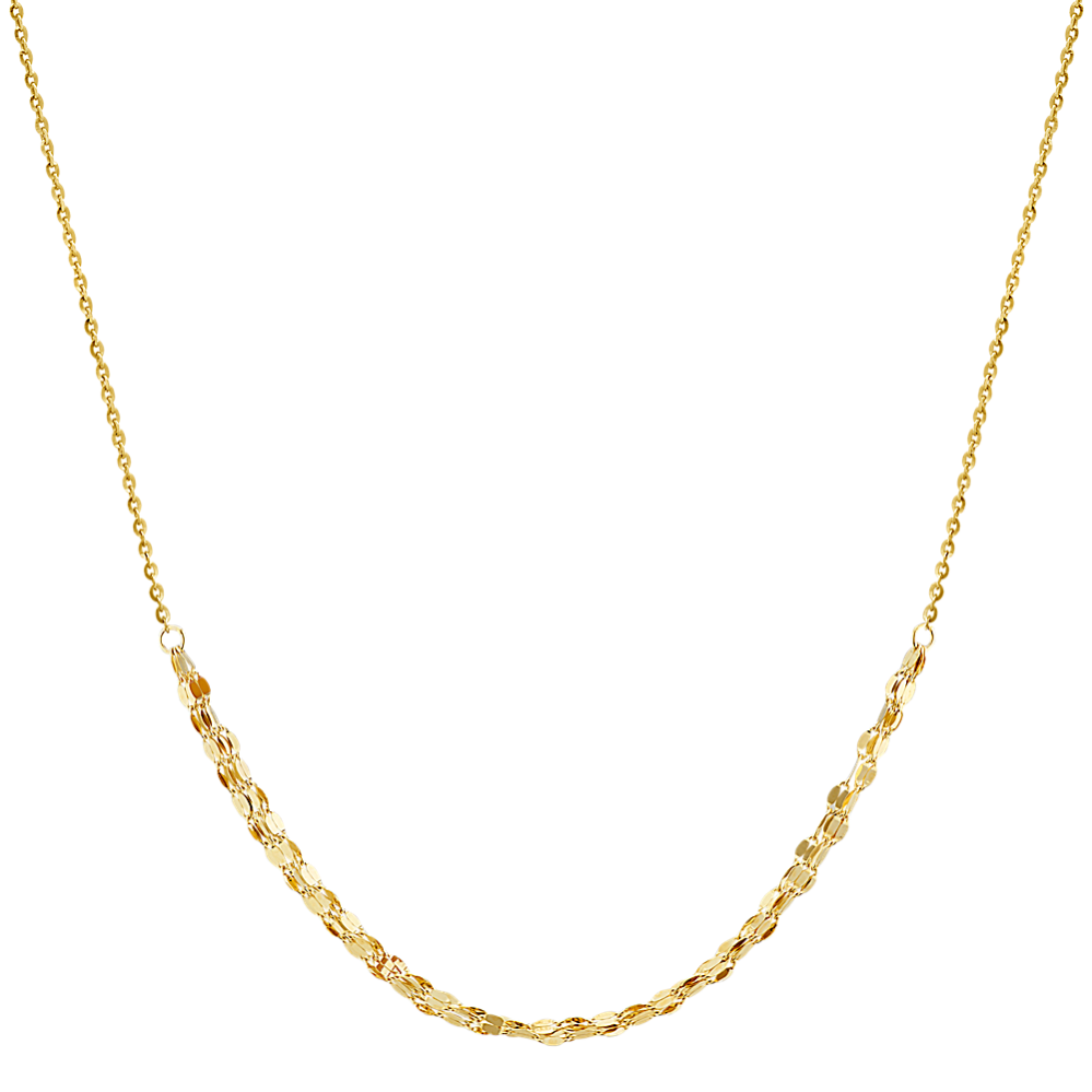 14k Yellow Gold Choker Necklace (16'')