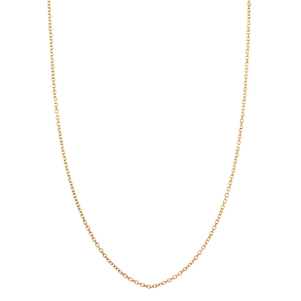 14k Yellow Gold Diamond Cut Cable Chain (18'')