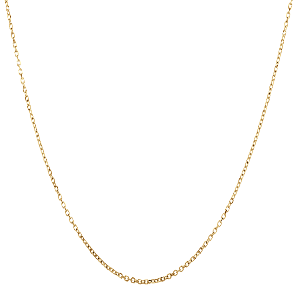 14k Yellow Gold Diamond Cut Cable Chain (20'')