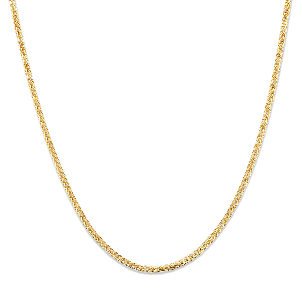18'' 14K Gold Diamond-Cut Wheat Chain (1.5mm)