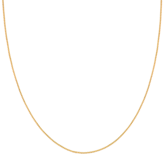 18'' 14K Gold Diamond-Cut Franco Chain (1mm)