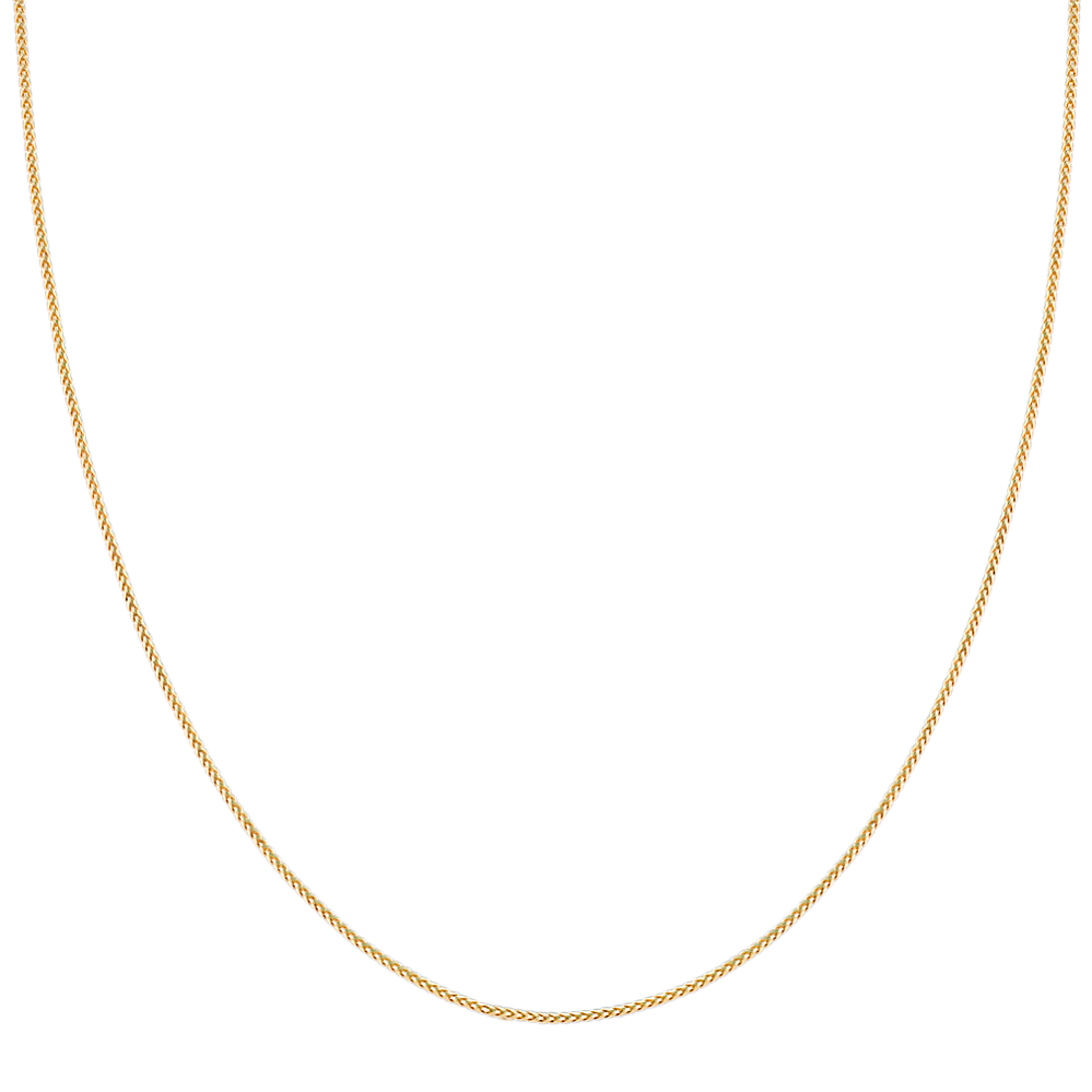 14k Yellow Gold Franco Diamond Cut Chain (18 in)