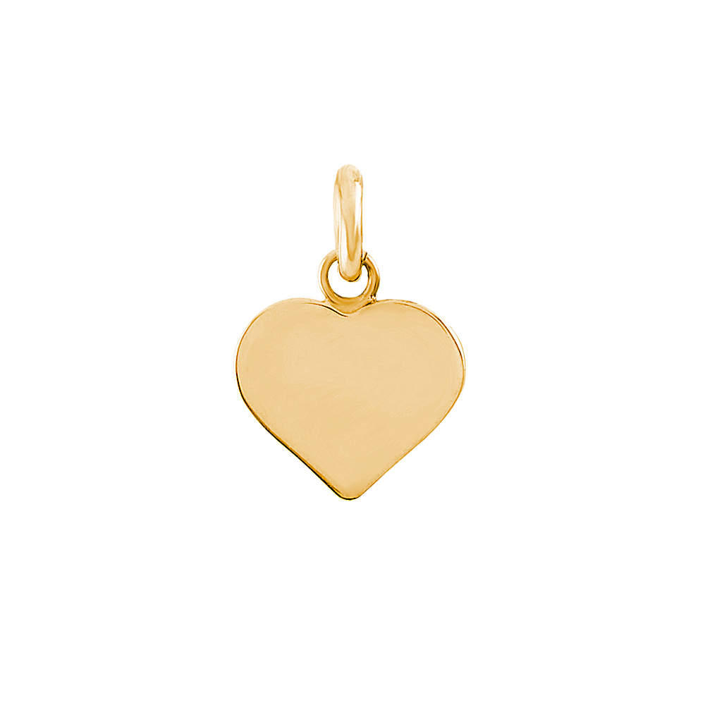 Diamond Heart Charm in 14K Yellow Gold