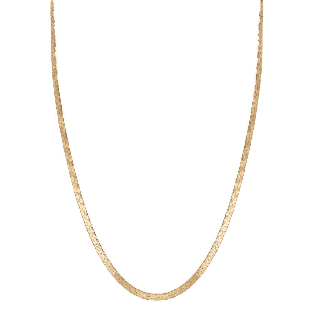 14k Yellow Gold Herringbone Necklace (20'')