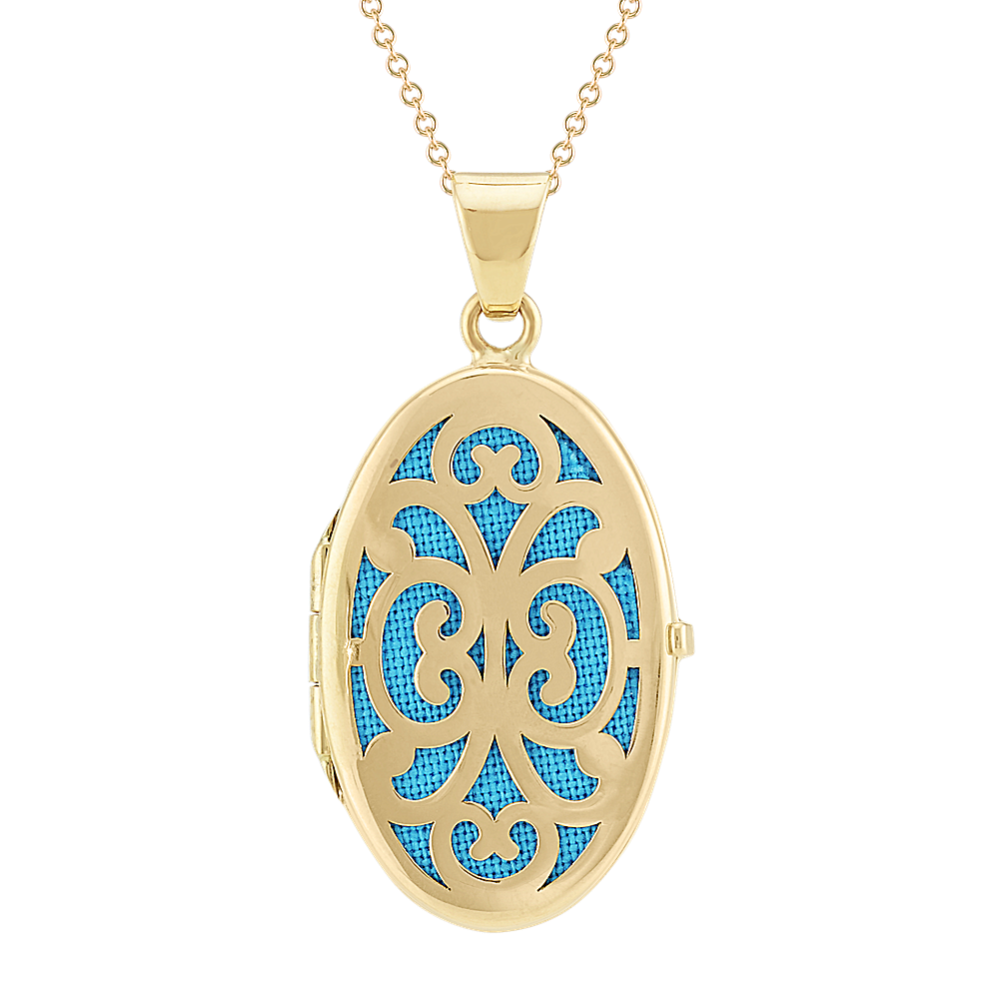 14k Yellow Gold Locket (22'')