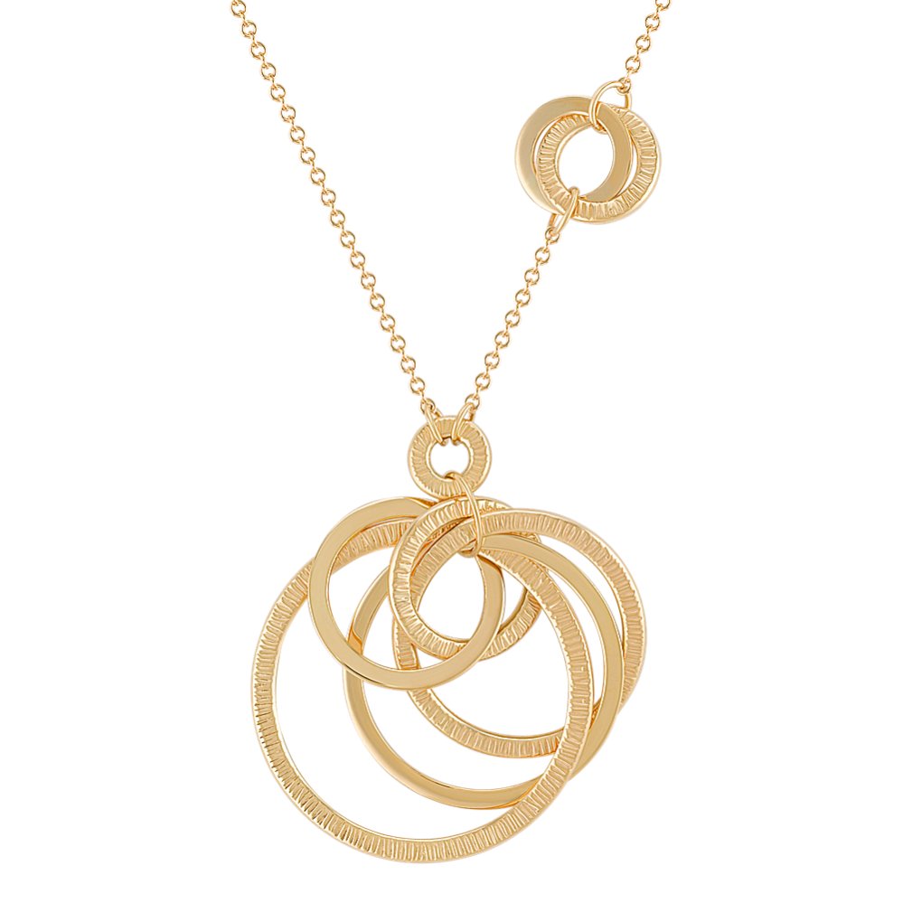 14k Yellow Gold Multi-Circle Necklace (18'')
