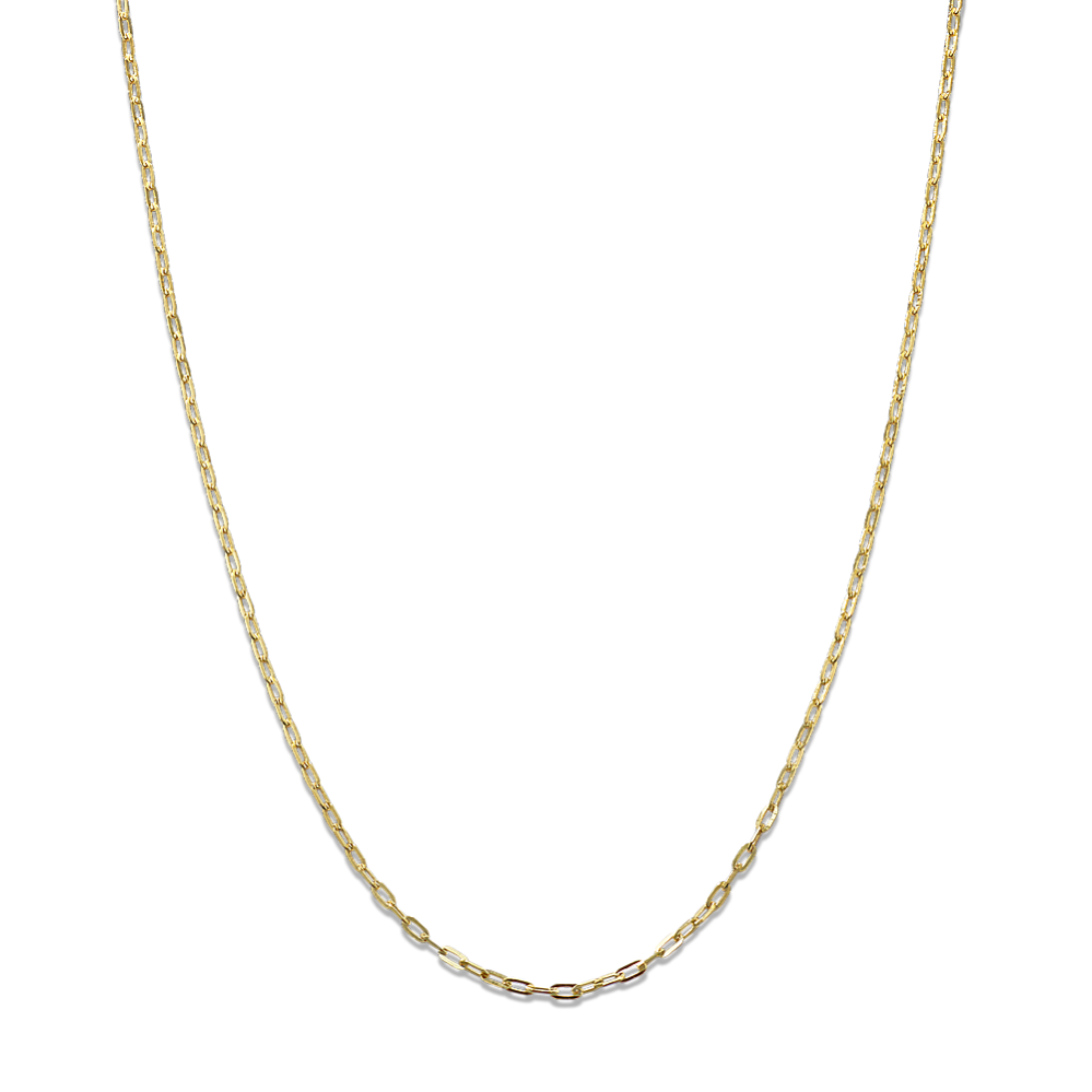 22'' 14K Yellow Gold Paperclip Chain (1.1mm)
