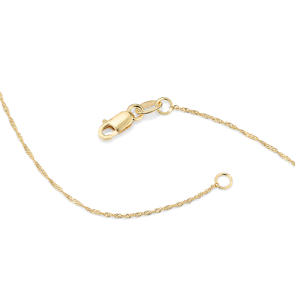 14k Yellow Gold Singapore Chain (18 in) | Shane Co.