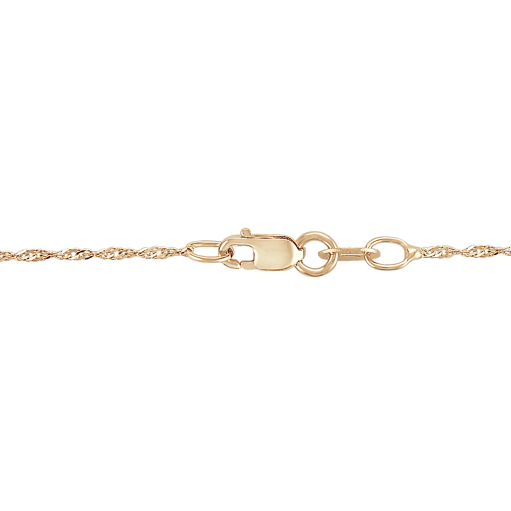 14k Yellow Gold Singapore Chain (18 in) | Shane Co.