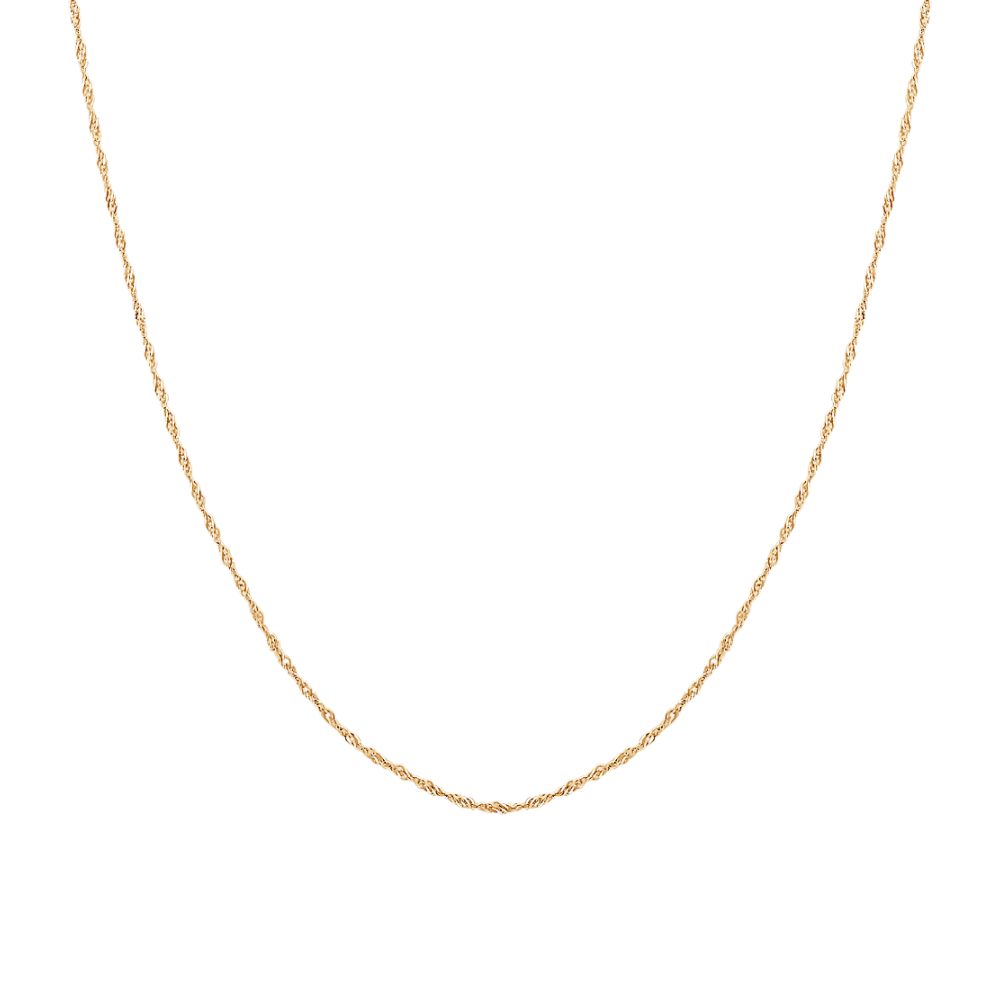 14k Yellow Gold Singapore Chain (18 in)