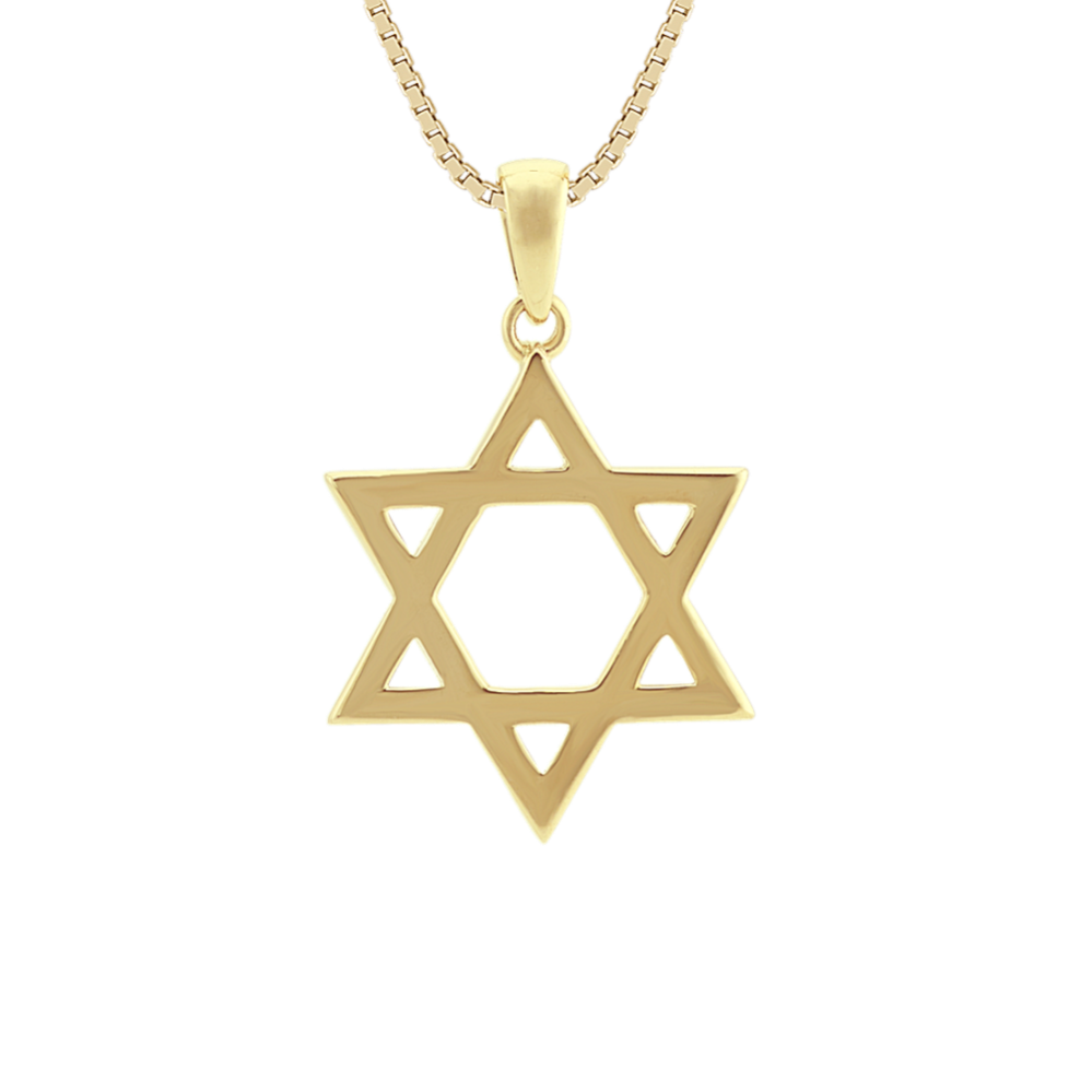 Bold 14K Yellow Gold Star of David Pendant