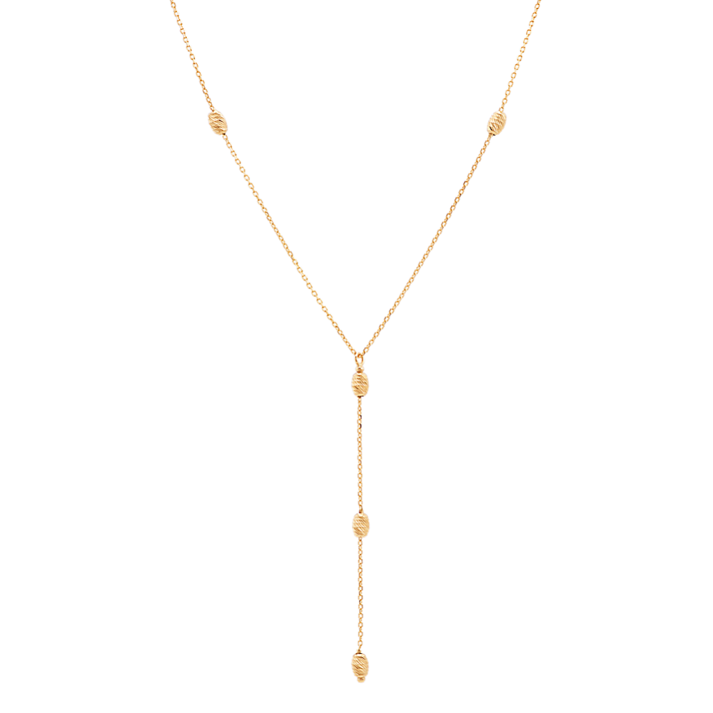 14k Yellow Gold Station Necklace (18'')
