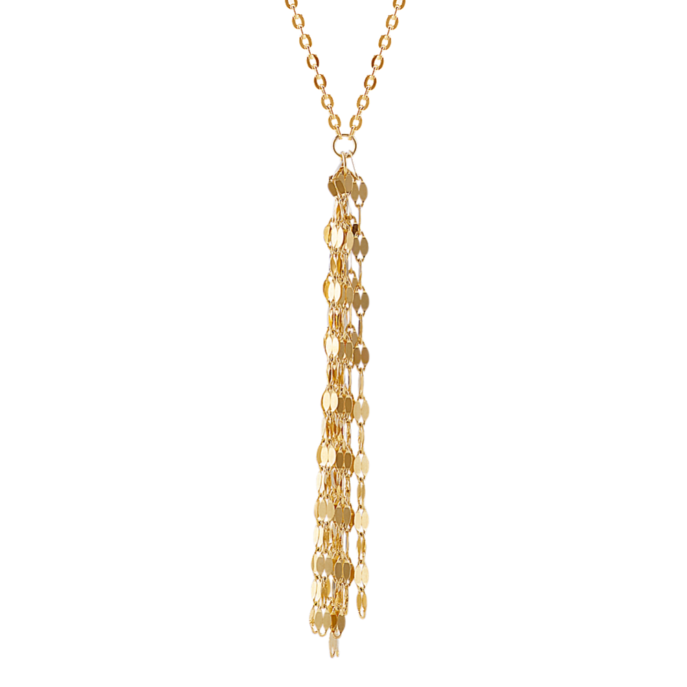 14k Yellow Gold Tassel Necklace (30 in)