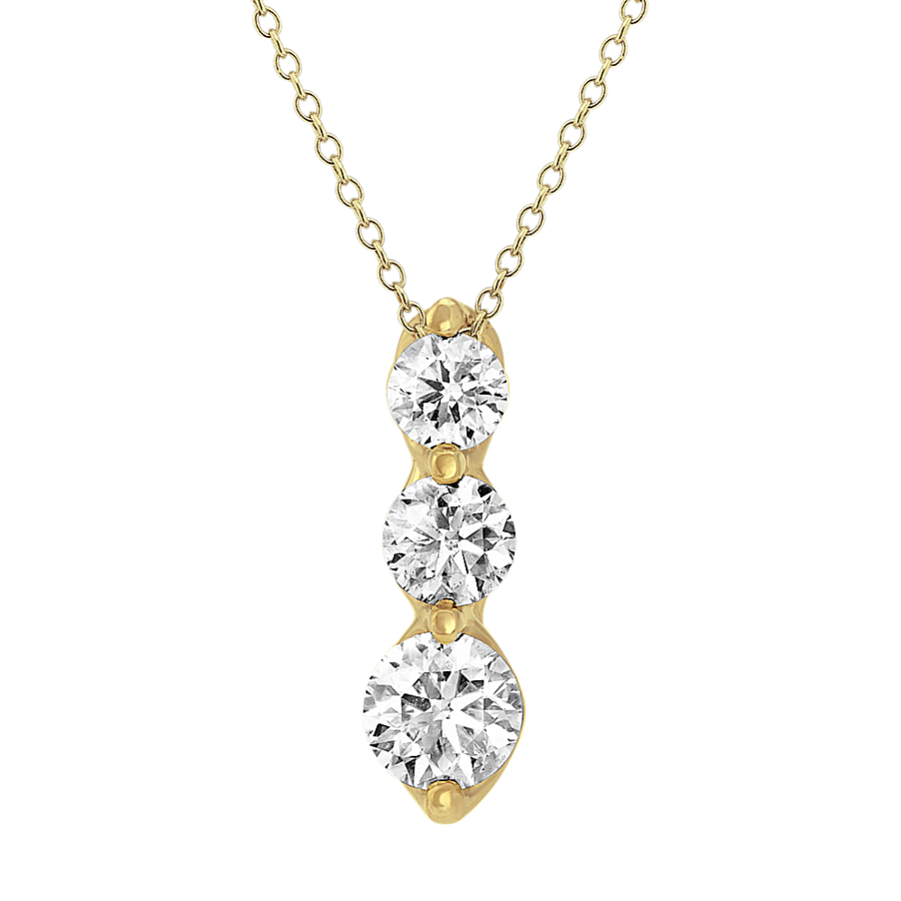 2 ct. Diamond Three-Stone Pendant (22'')