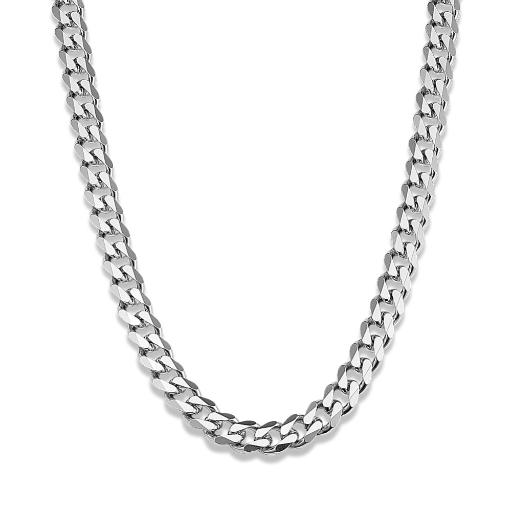 18'' Sterling Silver Curb Chain (6.4mm)