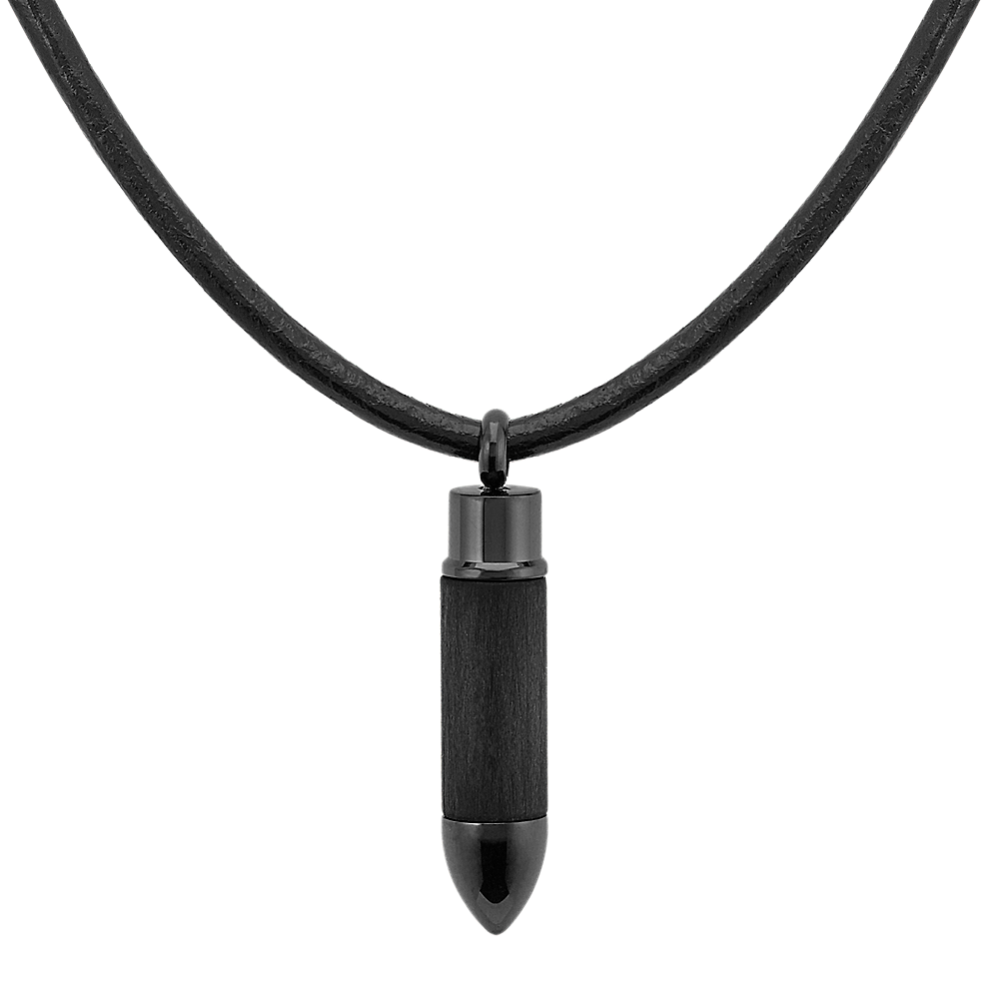 19 inch Mens Black Ionic plated Stainless Steel Necklace