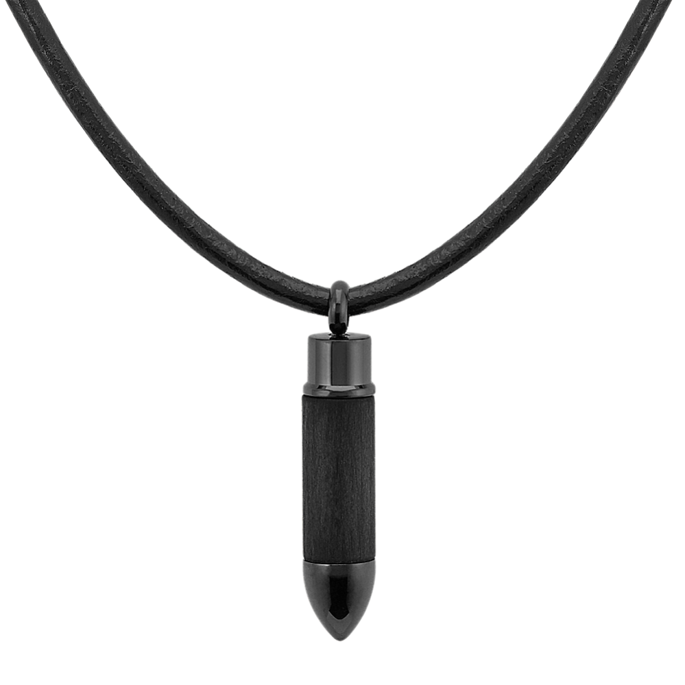 19'' Mens Black Ionic plated Stainless Steel Necklace