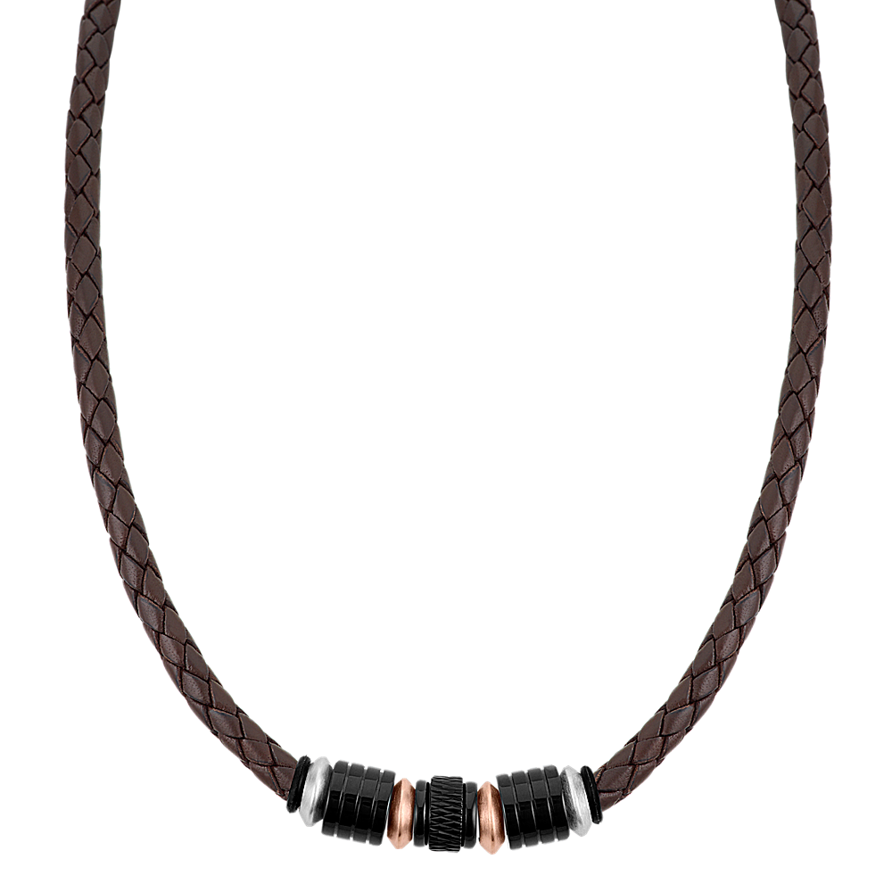 Braided on sale mens necklace