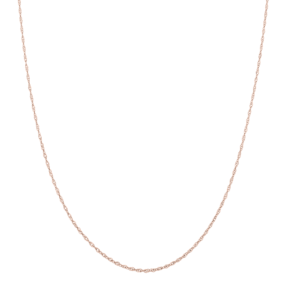 1mm Singapore Chain in 14K Rose Gold (30 in)