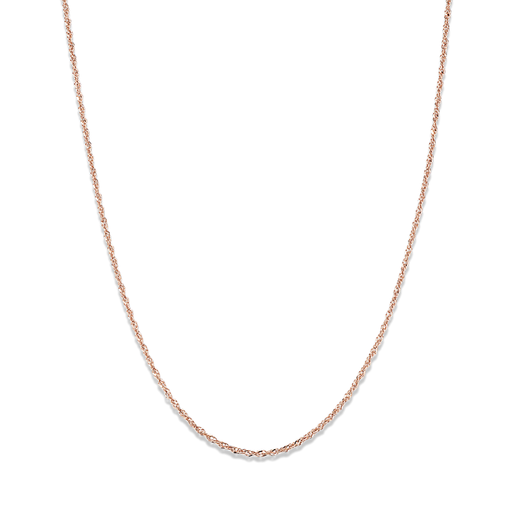 30'' 14K Rose Gold Singapore Chain (1mm)