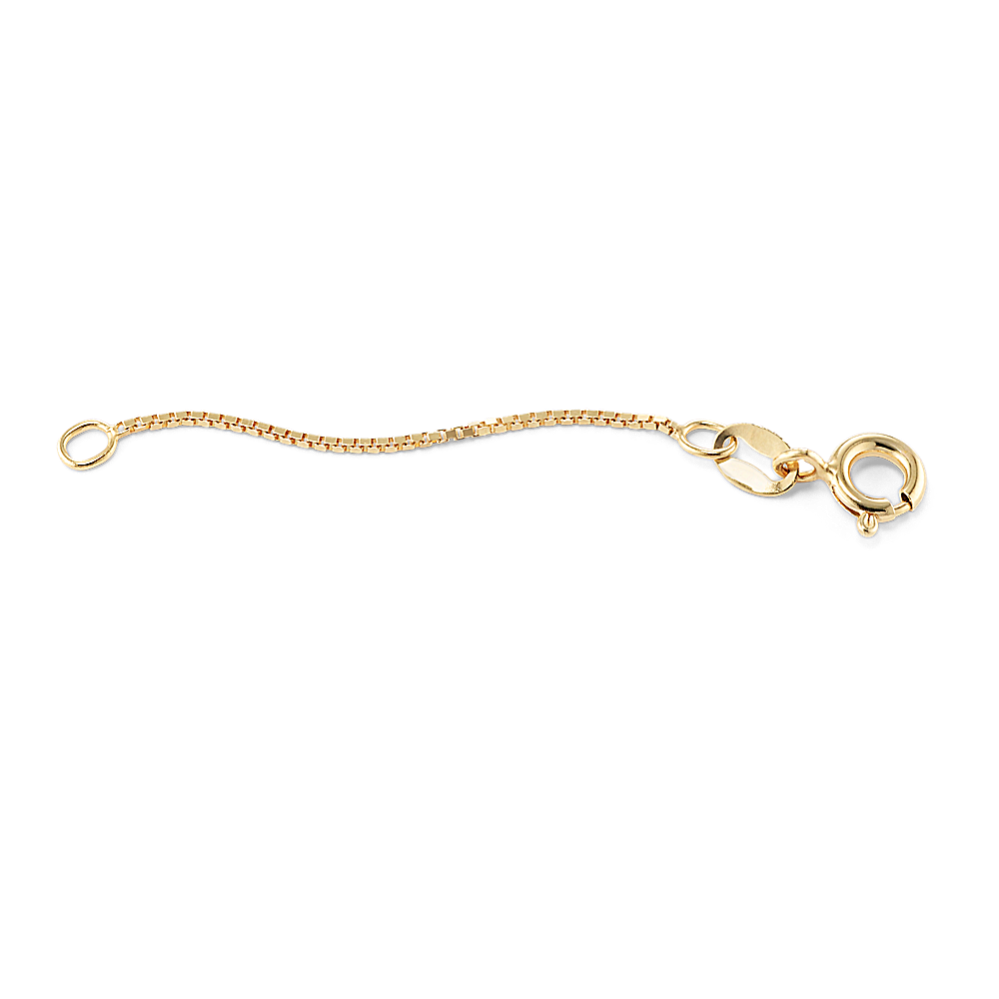 2in 14K Yellow Gold Box Chain Extender (1mm)