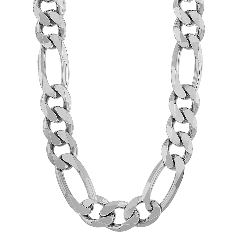 20 in Figaro Chain in Sterling Silver (11.3mm)