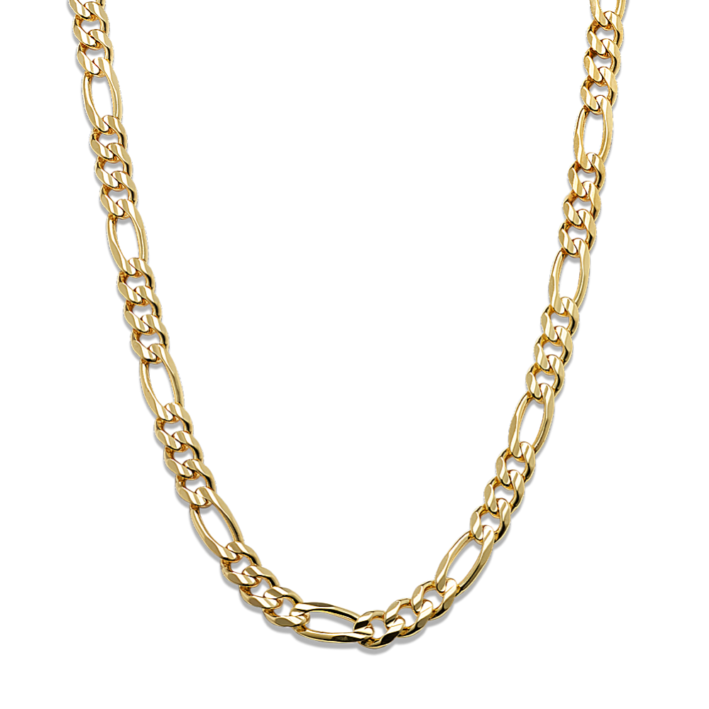 20in 14K Yellow Gold Figaro Chain (5.3mm)