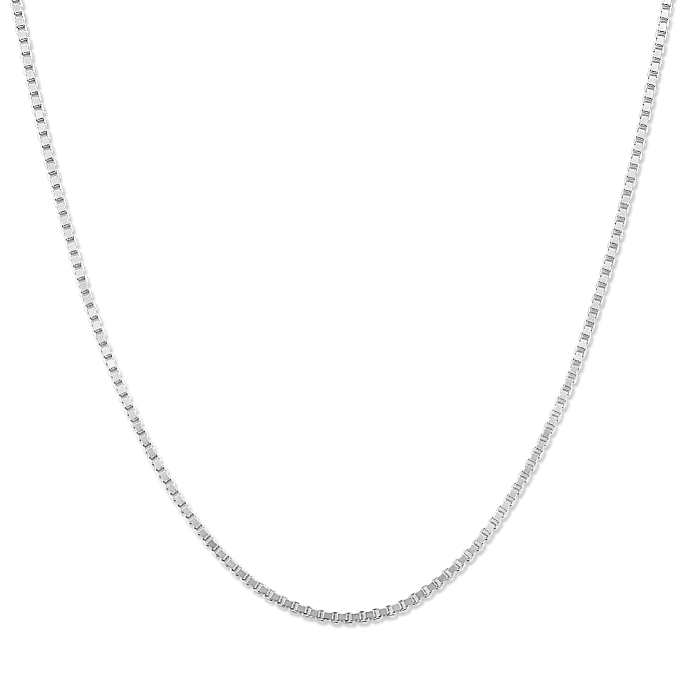 20'' 14K White Gold Box Chain (1mm)