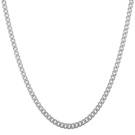 20'' 14K White Gold Curb Chain (2.8mm)