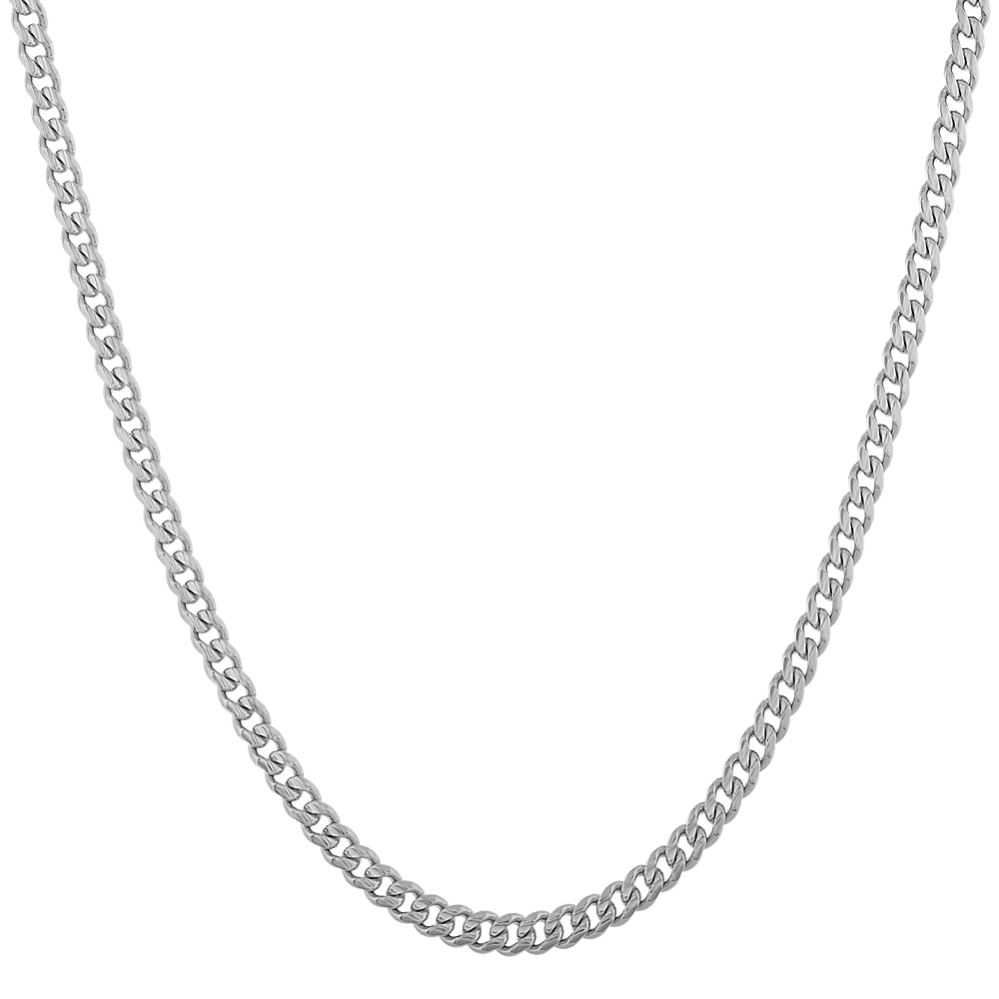 20in 14K White Gold Curb Chain (2.8mm)