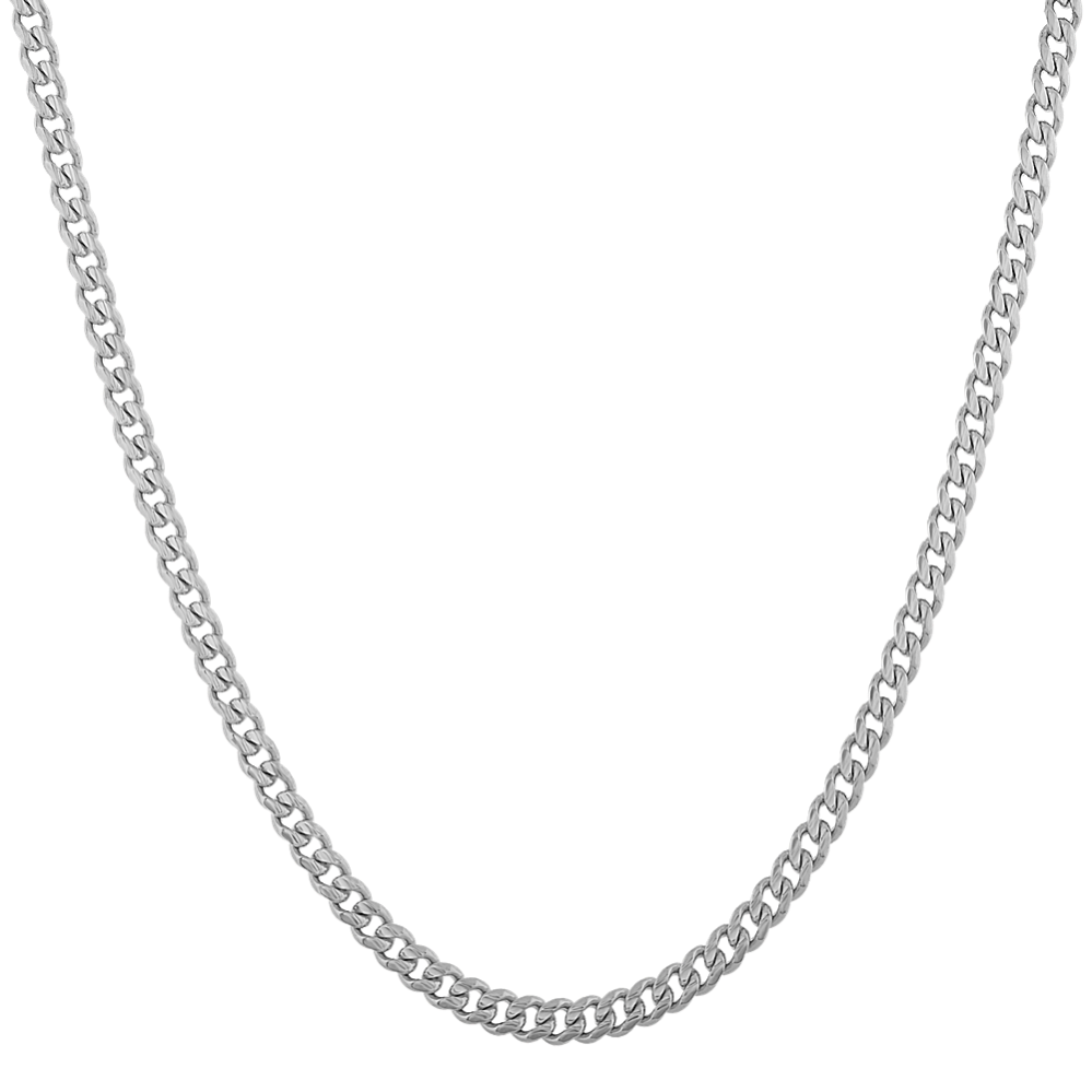 20'' 14K White Gold Curb Chain (2.8mm)