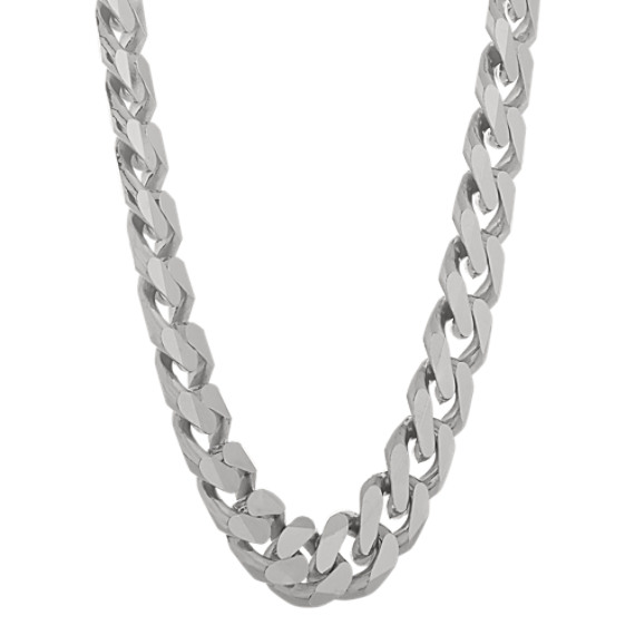 20 in Mens Curb Chain in Sterling 