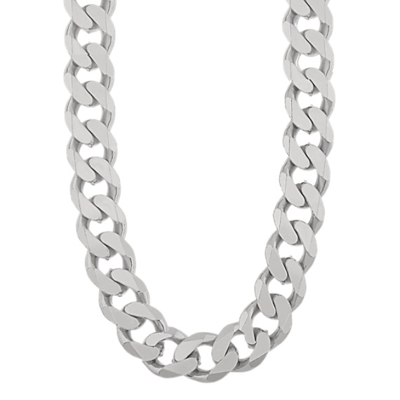 20 in Mens Curb Chain in Sterling 