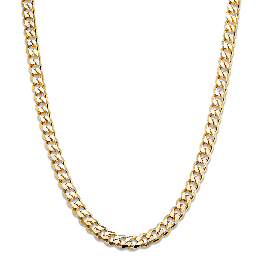 20in 14K Yellow Gold Vermeil Curb Chain (6.4mm)