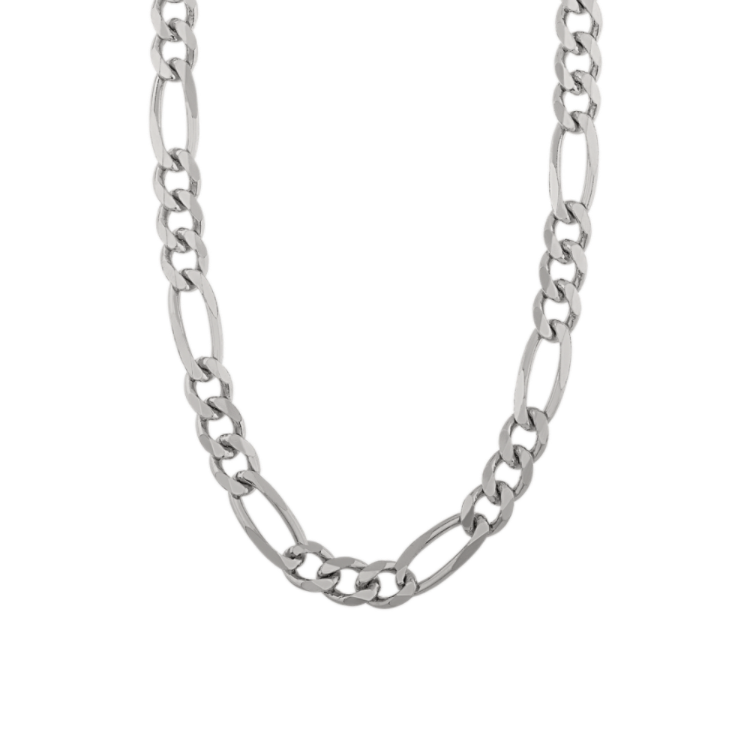20 in Mens Figaro Chain in Sterling Silver (6.5mm)