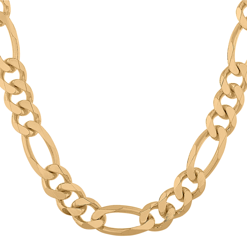20 in Mens Figaro Chain in Vermeil 14K Yellow Gold (11.3mm)