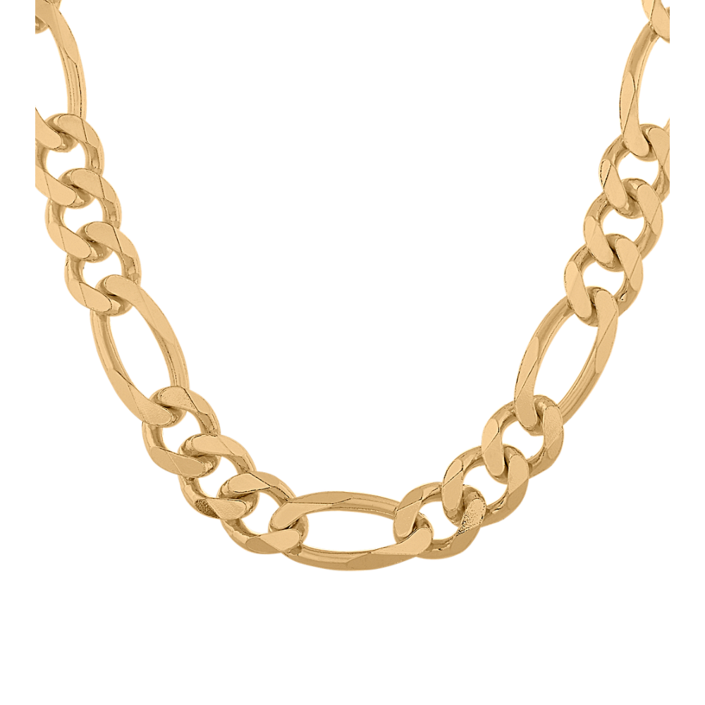 20 in Mens Figaro Chain in Vermeil 14K Yellow Gold (11.3mm)