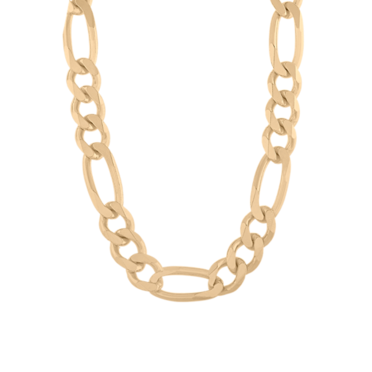 20 in Mens Figaro Chain in Vermeil 14K Yellow Gold (9.5mm)