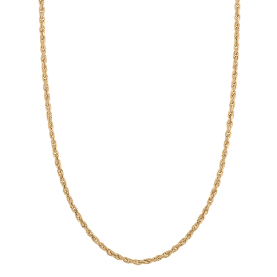 20'' 14K Yellow Gold Rope Chain (1.95mm)
