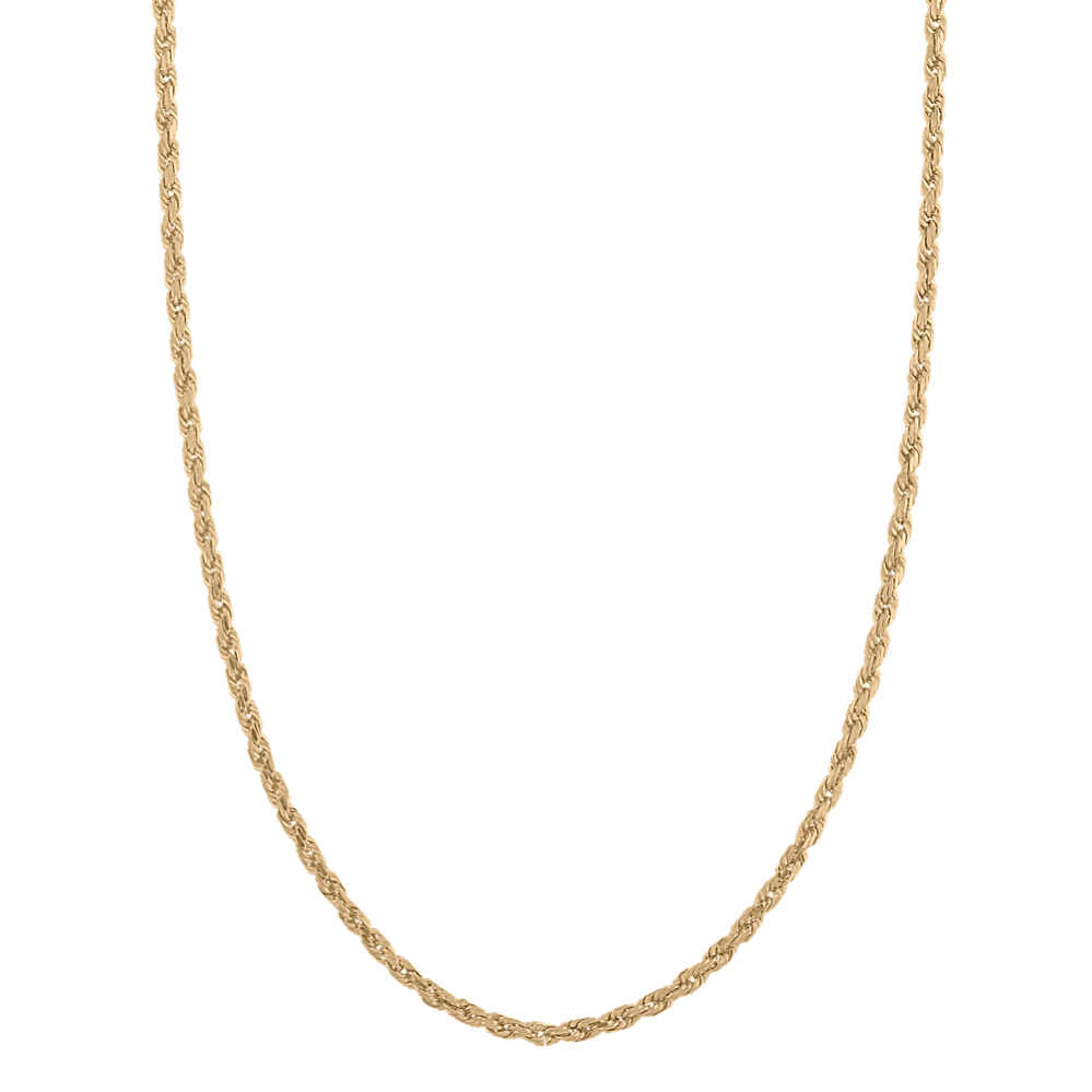 20'' 14K Yellow Gold Rope Chain (1.95mm)