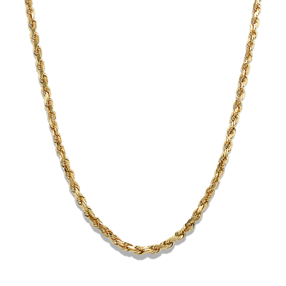 20in 14K Yellow Gold Rope Chain (3mm)