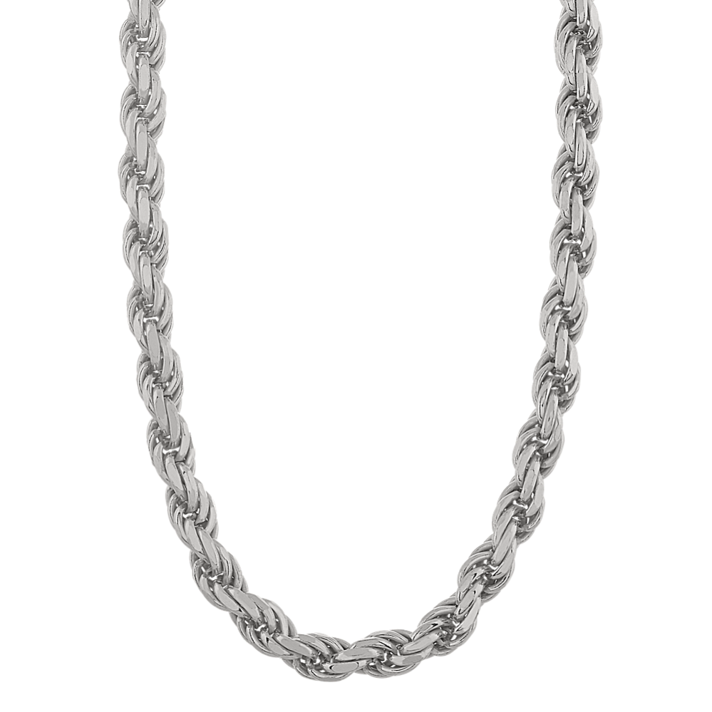 20 in Rope Mens Chain in Sterling Silver (5.6mm)