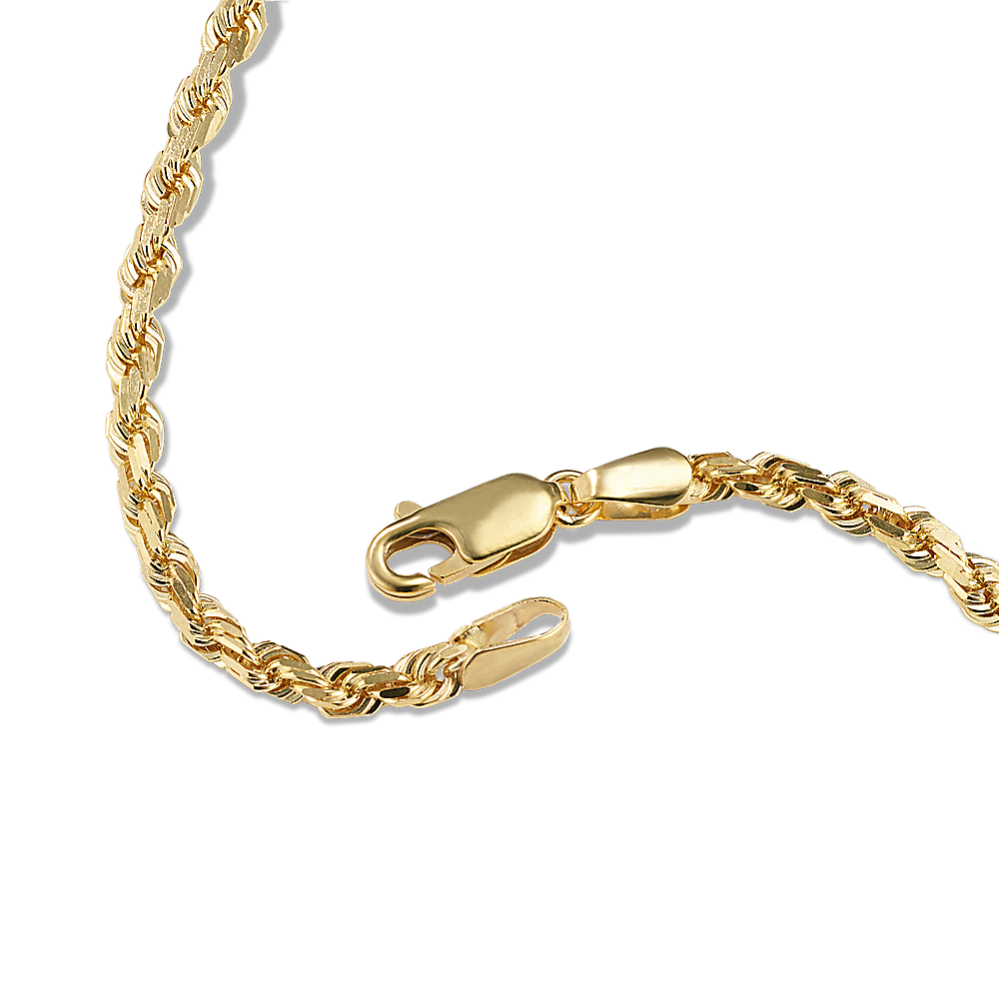 20in 14K Yellow Gold Rope Chain (3mm)